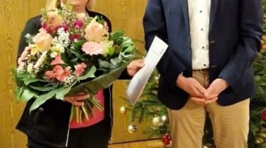 Heike Feig und Amtsvorsteher Mathias Warn