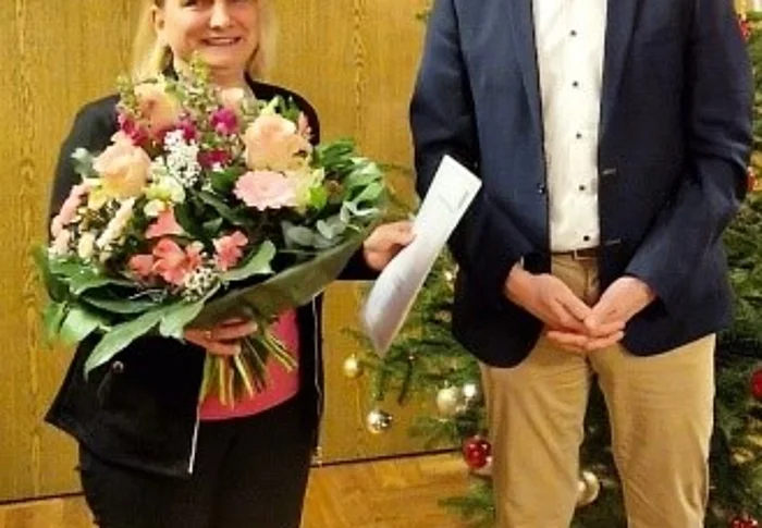 Heike Feig und Amtsvorsteher Mathias Warn