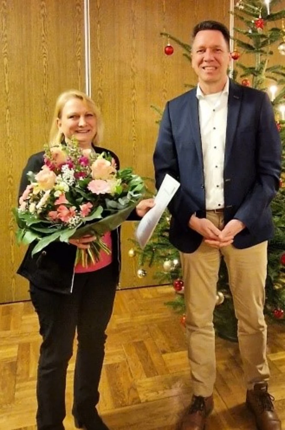 Heike Feig und Amtsvorsteher Mathias Warn Heike Feig und Amtsvorsteher Mathias Warn